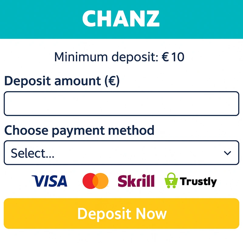 chanz deposit page